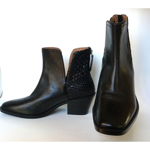 NEW LUCKY BRAND Kaedynce Leather Booties, Black (Size 7 M) - Picture 4 of 12